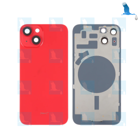 iPhone 14 Plus - Batterieabdeckung - Rot (Kameralinse + Metallplatte) - iPhone 14+