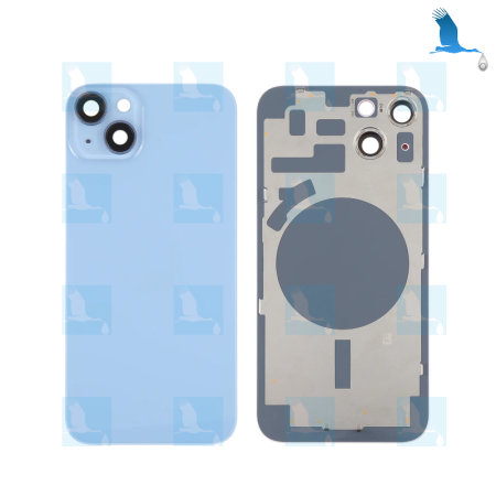 iPhone 14 Plus - Batterieabdeckung - Blau (Kameralinse + Metallplatte) - iPhone 14+