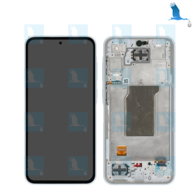 A35 5G - LCD + Touch + Rahmen - kompatible - GH82-34221B - Weiss (Awesome Ice Blue) - Galaxy A35 5G (A356B)