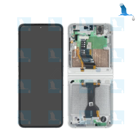 Z Flip 7 FE - LCD + Touch + Frame - service pack - Blanc - GH82-37734B