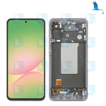 A57 5G – LCD + Touchscreen + Rahmen – ori – GH82-39285A – Grau (Awesome Gray) – Samsung Galaxy A57 5G (SM-A576B)
