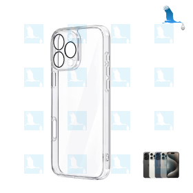 iPhone 15 Pro Max - Coque de protection transparent (Protection des lentilles incluse)