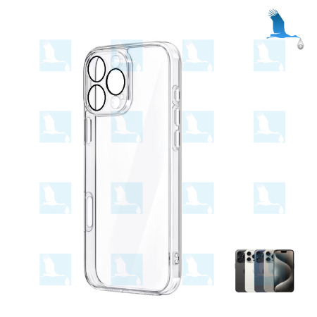 iPhone 15 Pro - Coque de protection transparent (Protection des lentilles incluse)