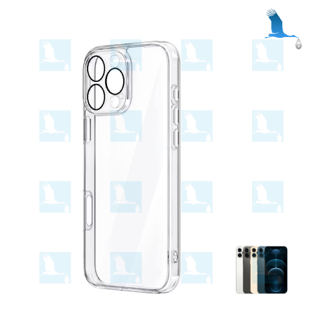 iPhone 12 Pro - Custodia protettiva trasparente (con protezione per l'obiettivo inclusa)