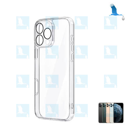 iPhone 11 Pro Max - Coque de protection transparente (Protection des lentilles incluse)