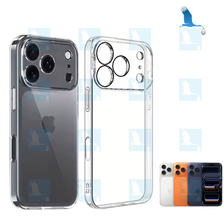 iPhone 17 Pro - Coque de protection transparent (Protection des lentilles incluse)