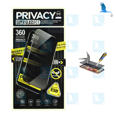 iPhone 16Pro / 17 - Vetro blindato - Vetro di sicurezza - Privacy a 360° - 6,3 inch