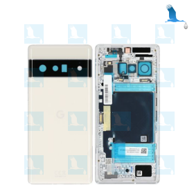 Pixel 6Pro - Backcover - Battery cover - service pack - Blanc (Cloudy white) - G949-00225-01 - Google Pixel 6 Pro (GLUOG)