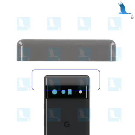 Top Glass Cover - Noir (Stormy black) - Google Pixel 6 Pro (GLUOG) - ori