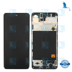 A51 - LCD + Touchscreen + Châssis - service pack (utilisé) - GH82-21669A - Noir - A51 (A515F)