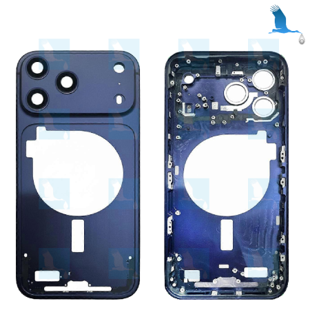 iPhone 17 Pro Max - Blue (Deep Blue) - Main Frame (Middle Frame) + Side keys + SIM tray