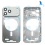 iPhone 17 Pro Max - Silver - Main Frame (Middle Frame) + Side keys + SIM tray