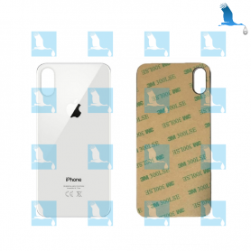 iPhone X - Vitre arrière - Blanc - Grand orifice - iPhone X - oem