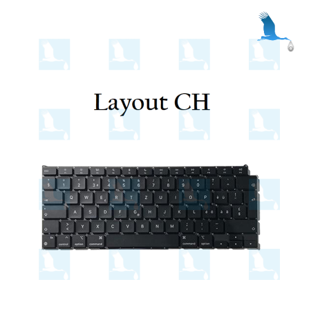 Clavier et rétroéclairage - Disposition CH - 661-19949-CH - MacBook Air A2681,A3113,A2941,A3114