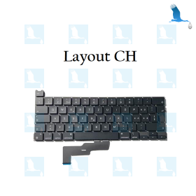 Tastiera e retroilluminazione - Layout CH - 661-09873-CH - MacBook Pro Retina modello A2338 - 13" M1 e M2