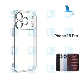iPhone 18 Pro - Coque de protection transparent (Protection des lentilles incluse)