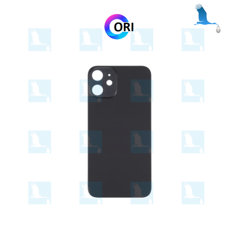 iPhone 12 Pro - Back cover glass - Big hole - ori - Black (Graphite)